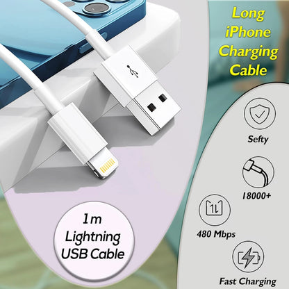 USB Fast Charger Cable for iPhone 14 13 12 11 Pro Max XR SE XS X 8 7 6s