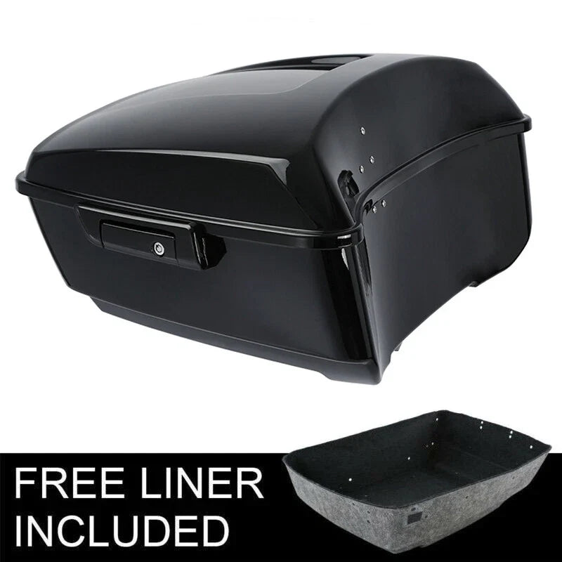 Gloss Black King Trunk Luggage for Harley Touring Street Road Glide (2014–2026)