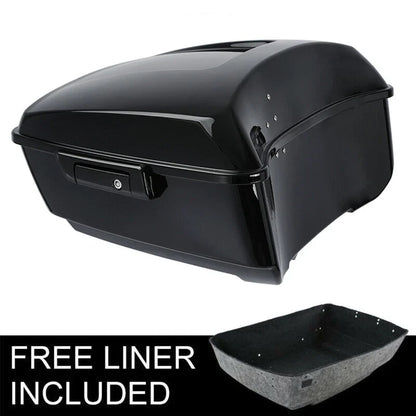 Gloss Black King Trunk Luggage for Harley Touring Street Road Glide (2014–2026)