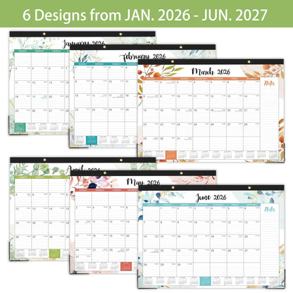 Desk Calendar for 2026-2027 (14.8" x 11.6", White)