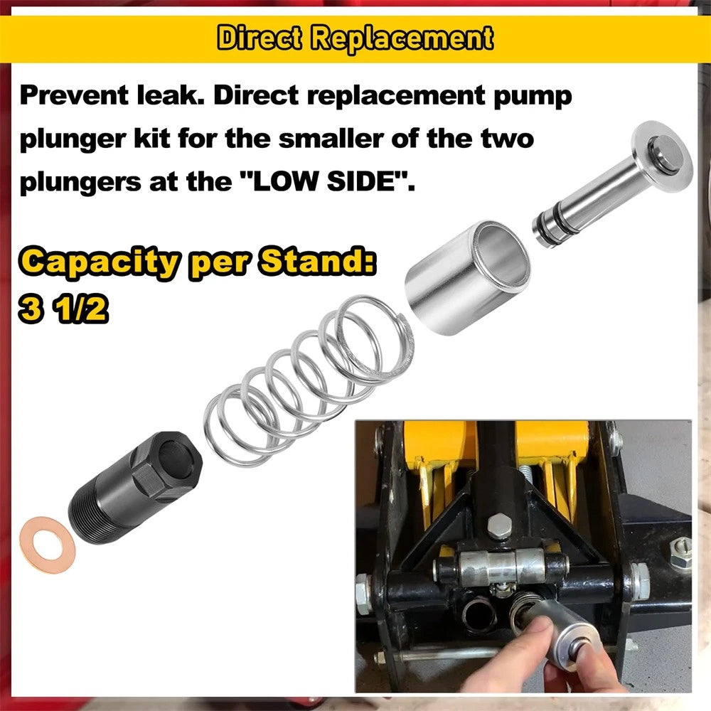 Floor Jack Low Side Pump Piston Kit for Harbor Freight / Costco / Arcan / Matco