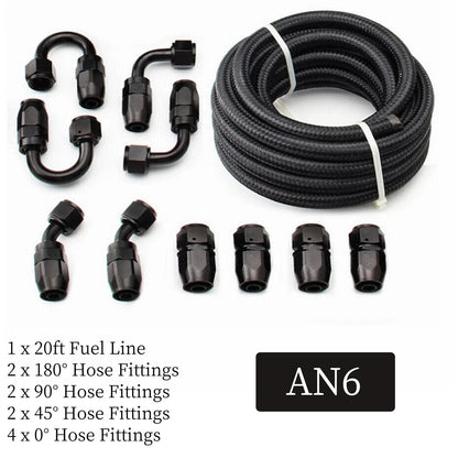 3/8 6AN Fuel Line Hose Kit for Universal Applications (20FT)