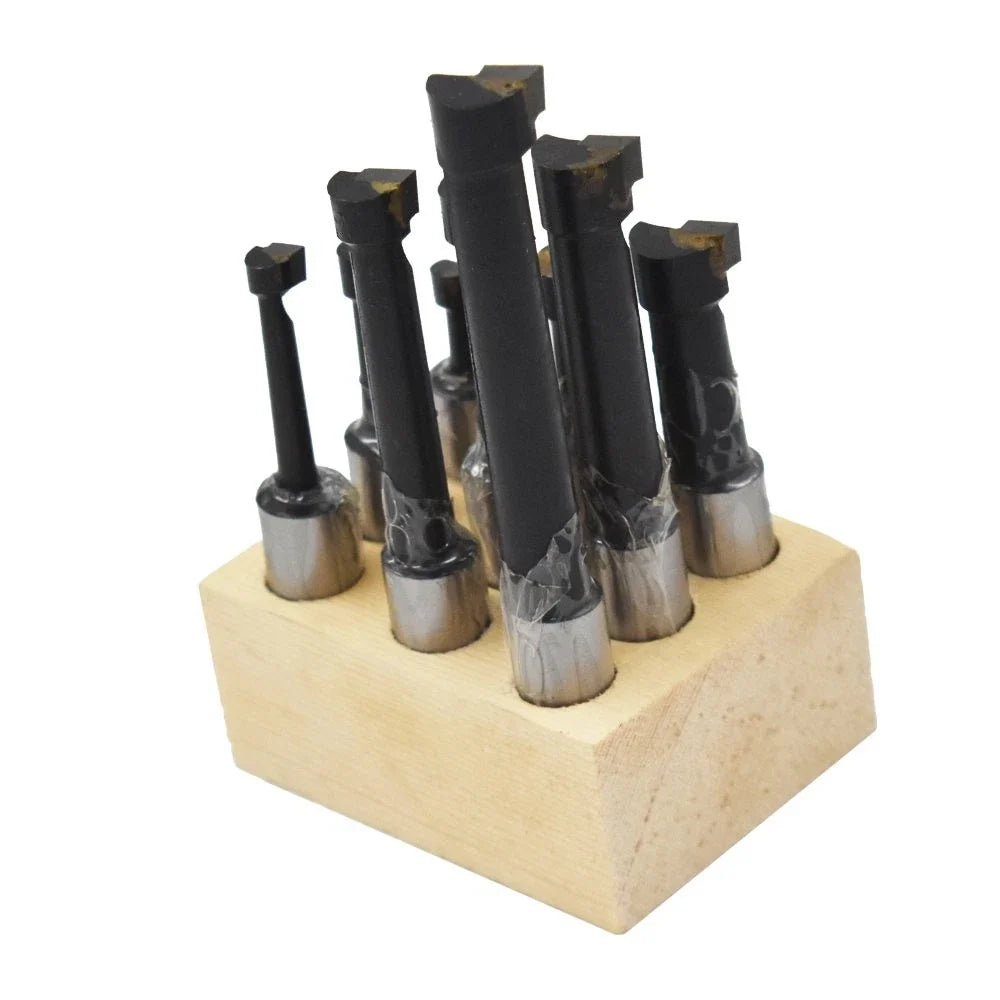 Set of 9 Carbide Tipped Boring Bars for Lathe (1/2" Shank)