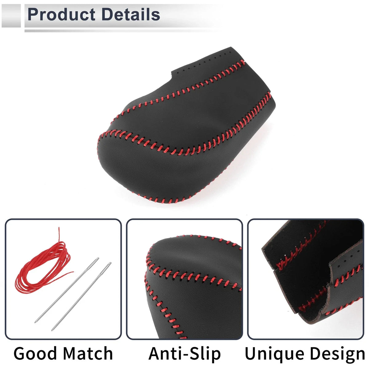 1 Pc Gear Shift Knob Cover for Chevrolet Cruze (2011–2015) Black Red