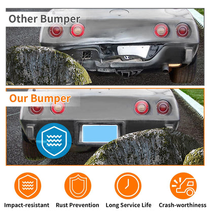 Fiberglass Rear Bumper for Chevrolet C3 Corvette (1975) - Primer Black