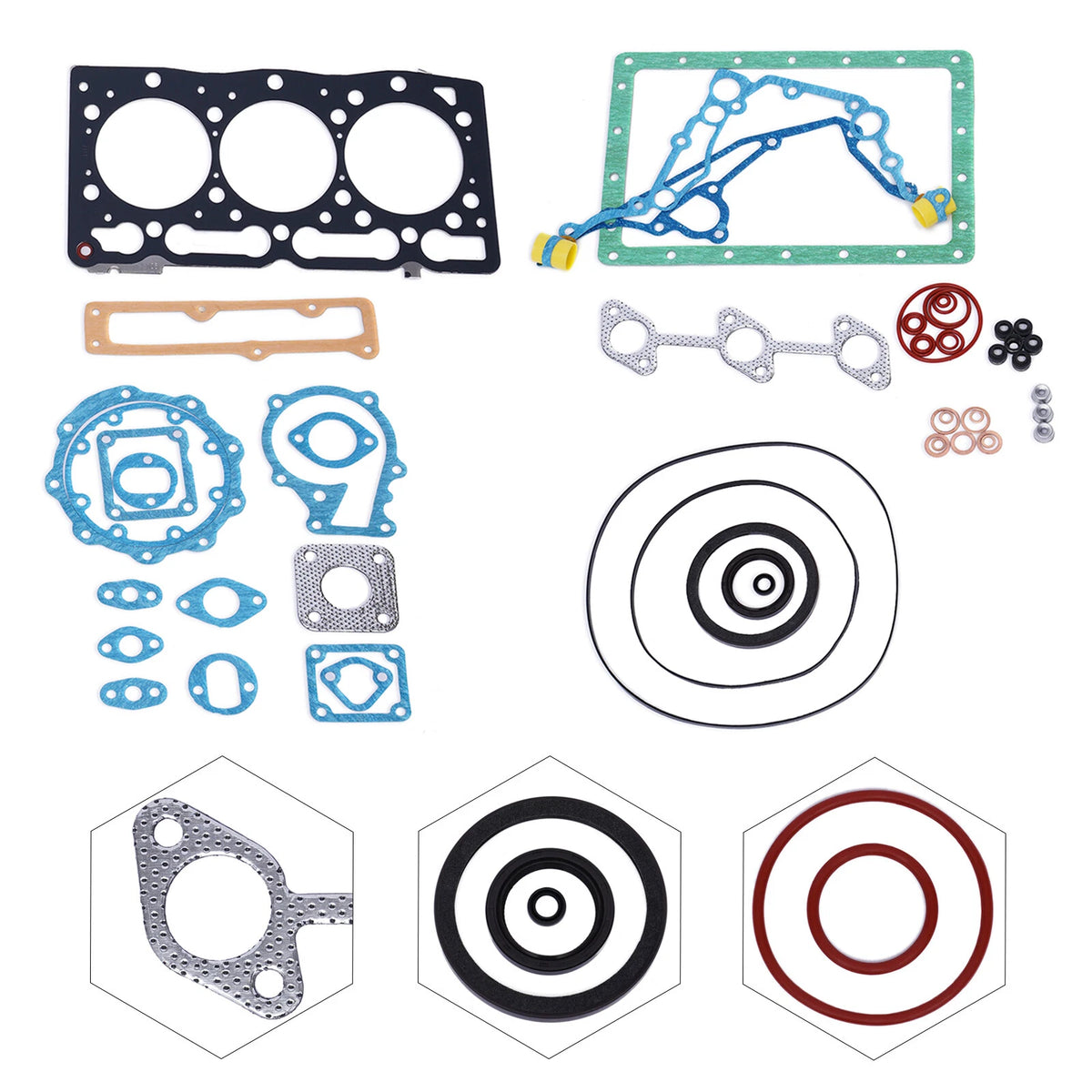 Overhaul Full Head Gasket Set Kit for Kubota Tractor (D1305)