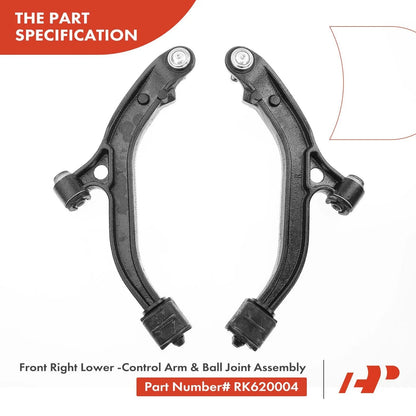 2X Front Lower Control Arm with Ball Joint for Chrysler