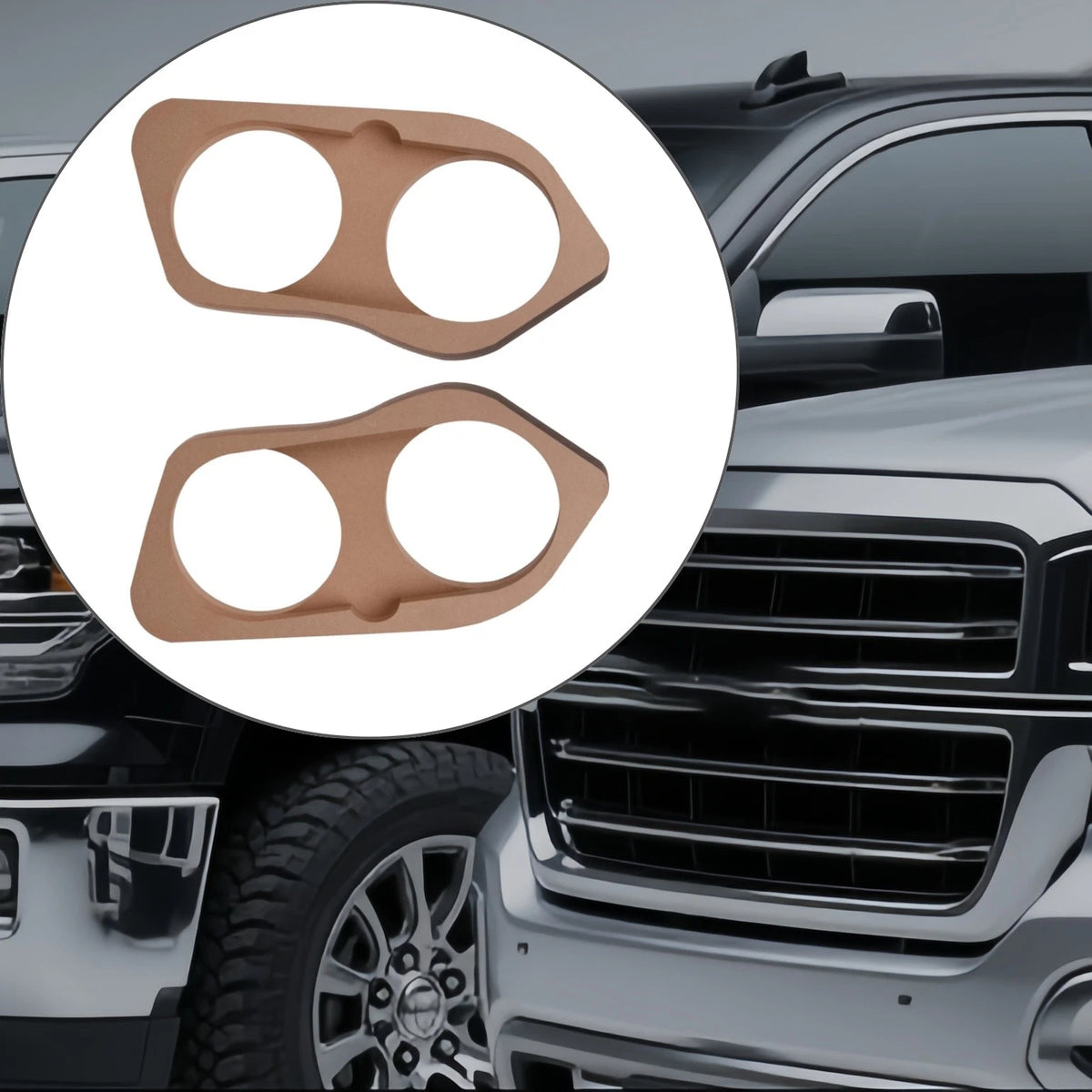 2X Front Door Pod Baffles 6.5" Speaker Rings for GM/GMC Silverado (2000–2006)