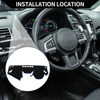 Set of 1 Dashboard Dash Cover Mat for Subaru Forester (2018–2024) Black Blue