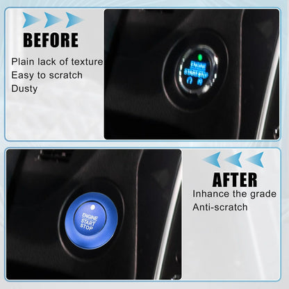 Engine Start Stop Button Cover Kit for Ford Explorer Hybrid (2020–2023) - Blue 723115121216