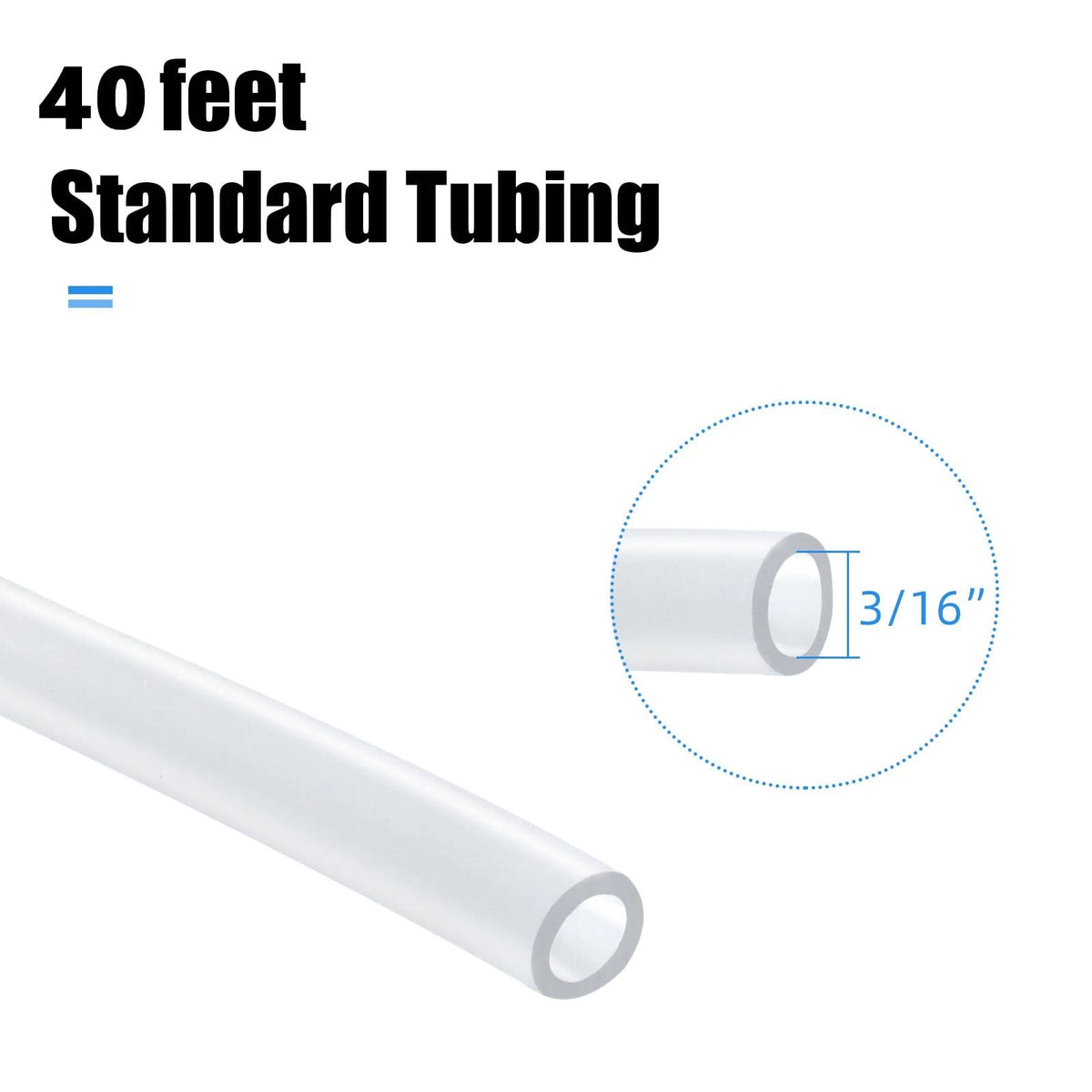 40Ft Aquarium Air Hose Tube for Fish Tank Pump Hydroponics Pond