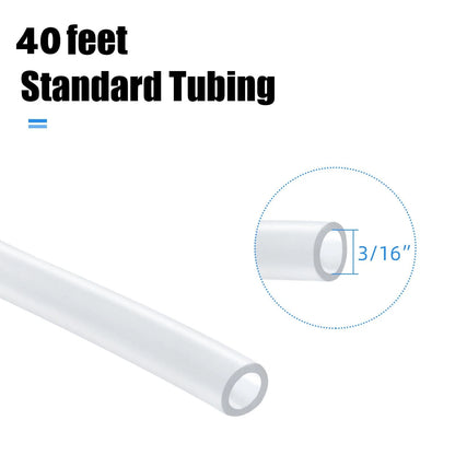 40Ft Aquarium Air Hose Tube for Fish Tank Pump Hydroponics Pond