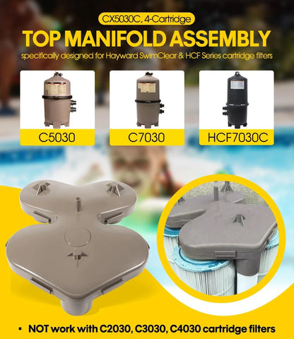 Top Manifold Parts for Hayward SwimClear C2030 C3030 C4030