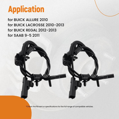 Set of 2 Front ABS Wheel Speed Sensors for Saab 9-5 (2001–2005) 22821303