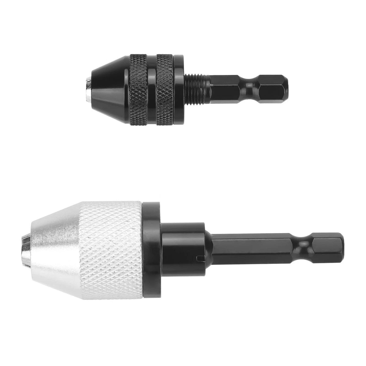 2X Keyless Chuck Converter 1/4" Hex Shank for Drill Accessories