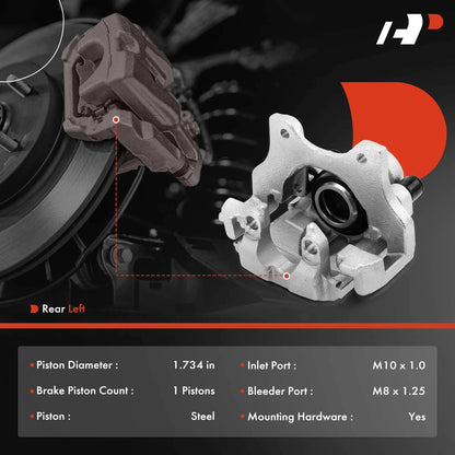 A-Premium Rear Left Brake Caliper w/ Bracket for BMW E90 335i (2007–2013) 34216769101, 19-B3328