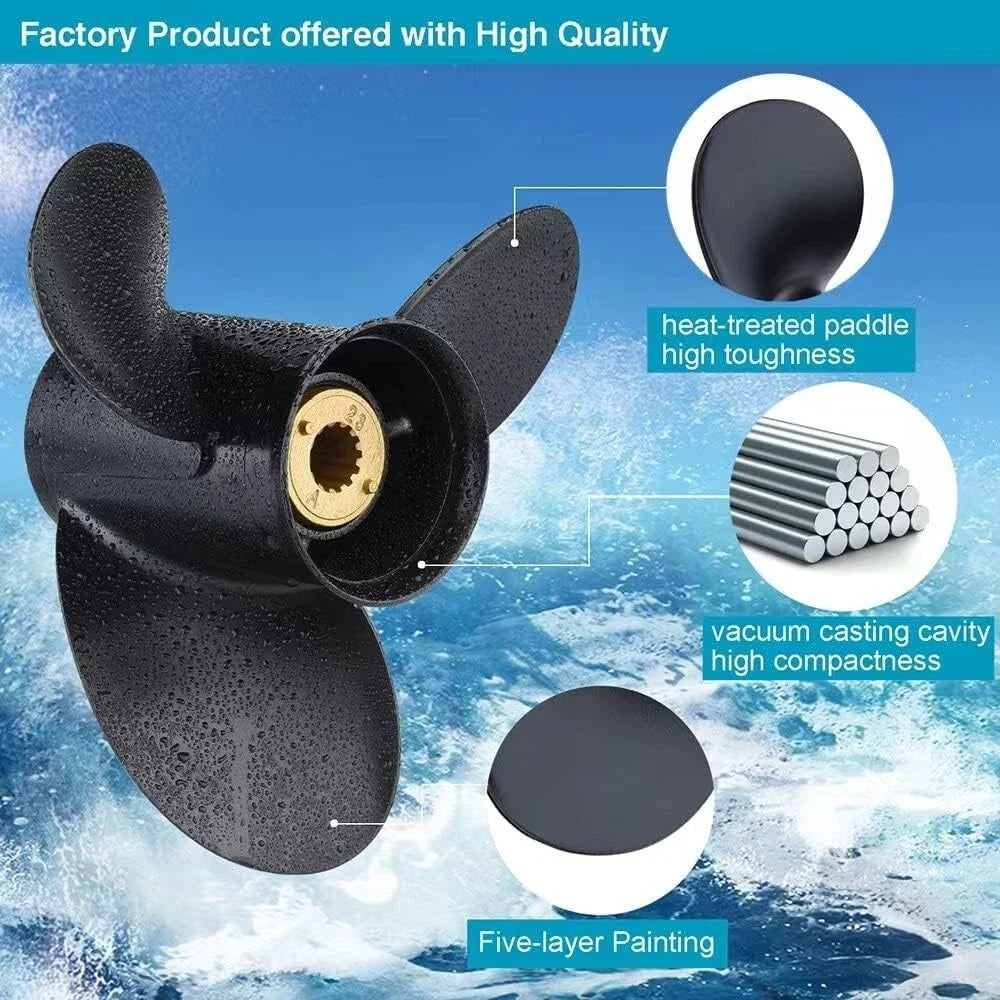 10 1/4 x 14 Outboard Propeller for Mercury 25-70 HP (13 Spline, 48-73138A45, RH)