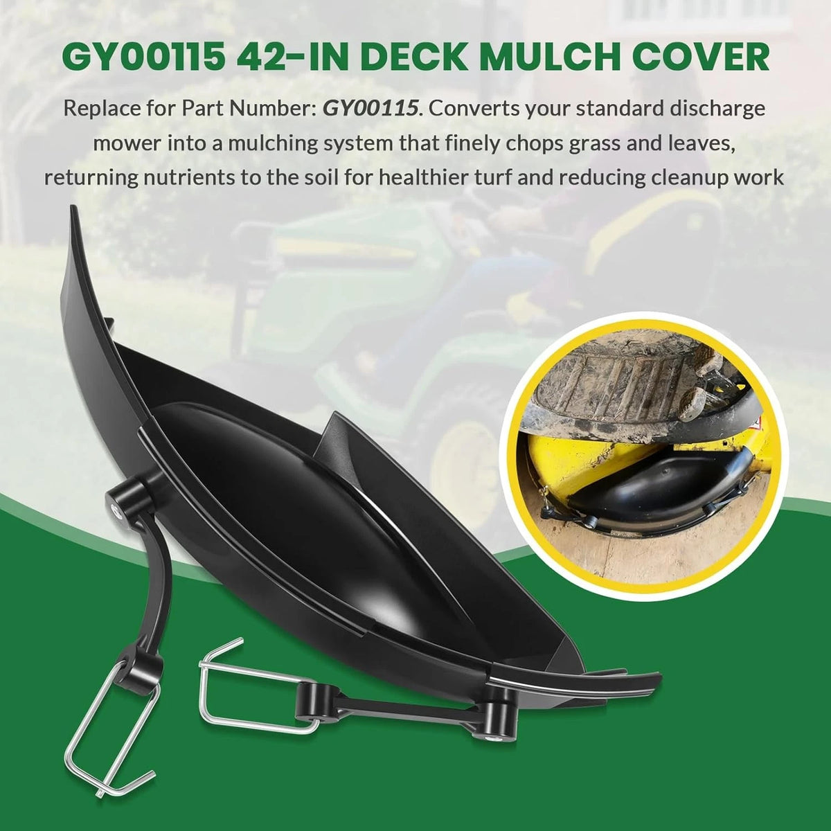 Mulch Cover for John Deere 100, D, L, LA Series (42" Deck)