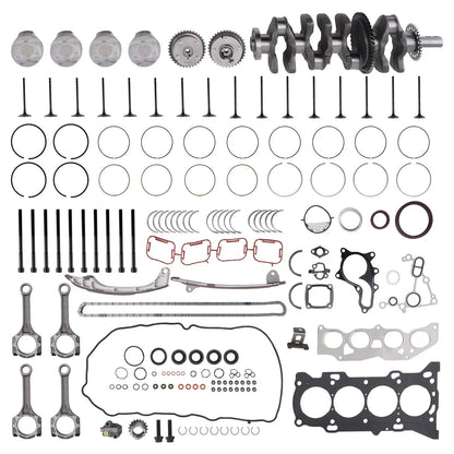 Engine Overhaul Rebuild Kit with Crankshaft, Rods, Pistons for Toyota 2AR-FE (2010–2023)