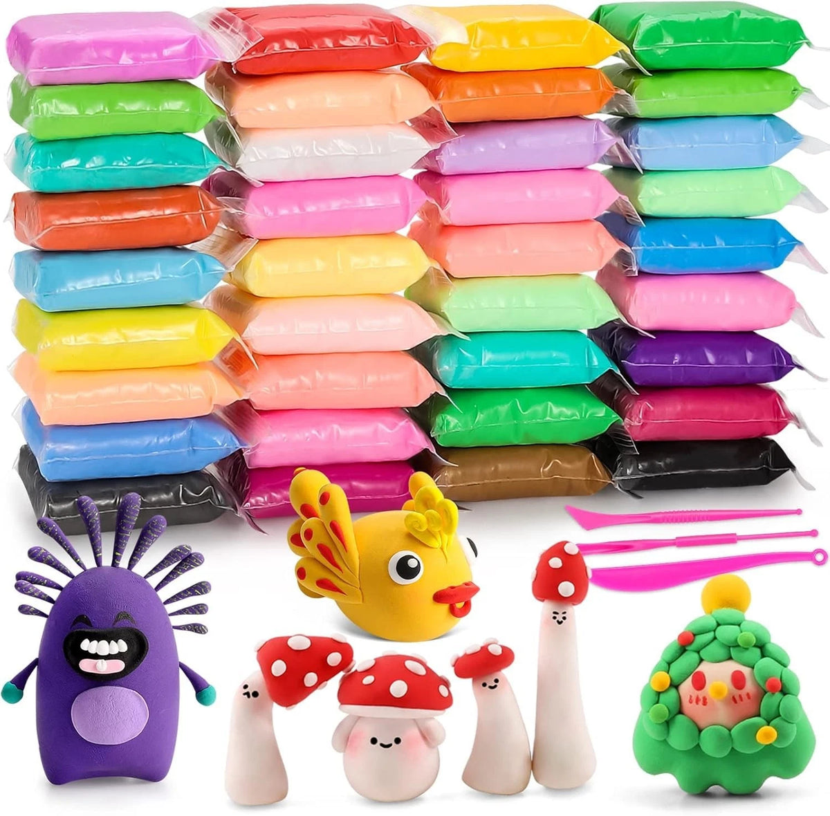 36 Colors Air Dry Clay Kit with Tools for Modeling