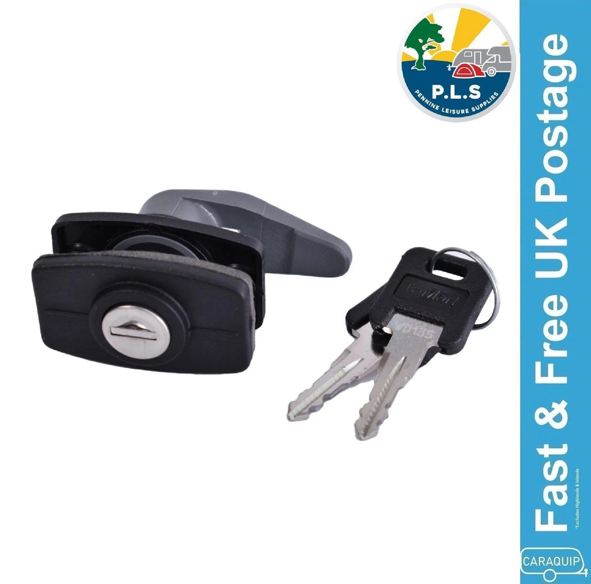 Set of 2 Replacement Lock & Barrel for Caravan (A1055)