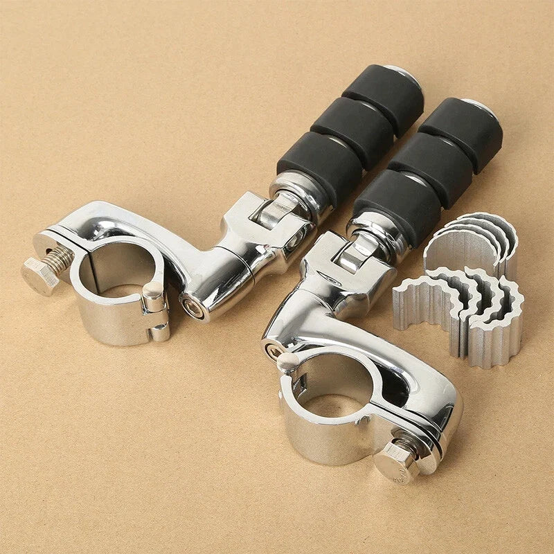 Set of 4 Adjustable Footpegs for Harley Touring (22mm, 25mm, 32mm, 35mm)
