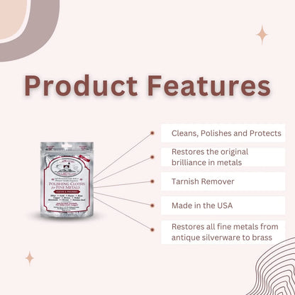 Polishing Cloths for Fine Metals (Jewelry Cleaner, Tarnish Remover)
