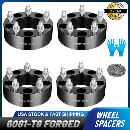 Set of 4 Wheel Spacers 2" 5x5 14x1.5 for Jeep Grand Cherokee Gladiator Wrangler