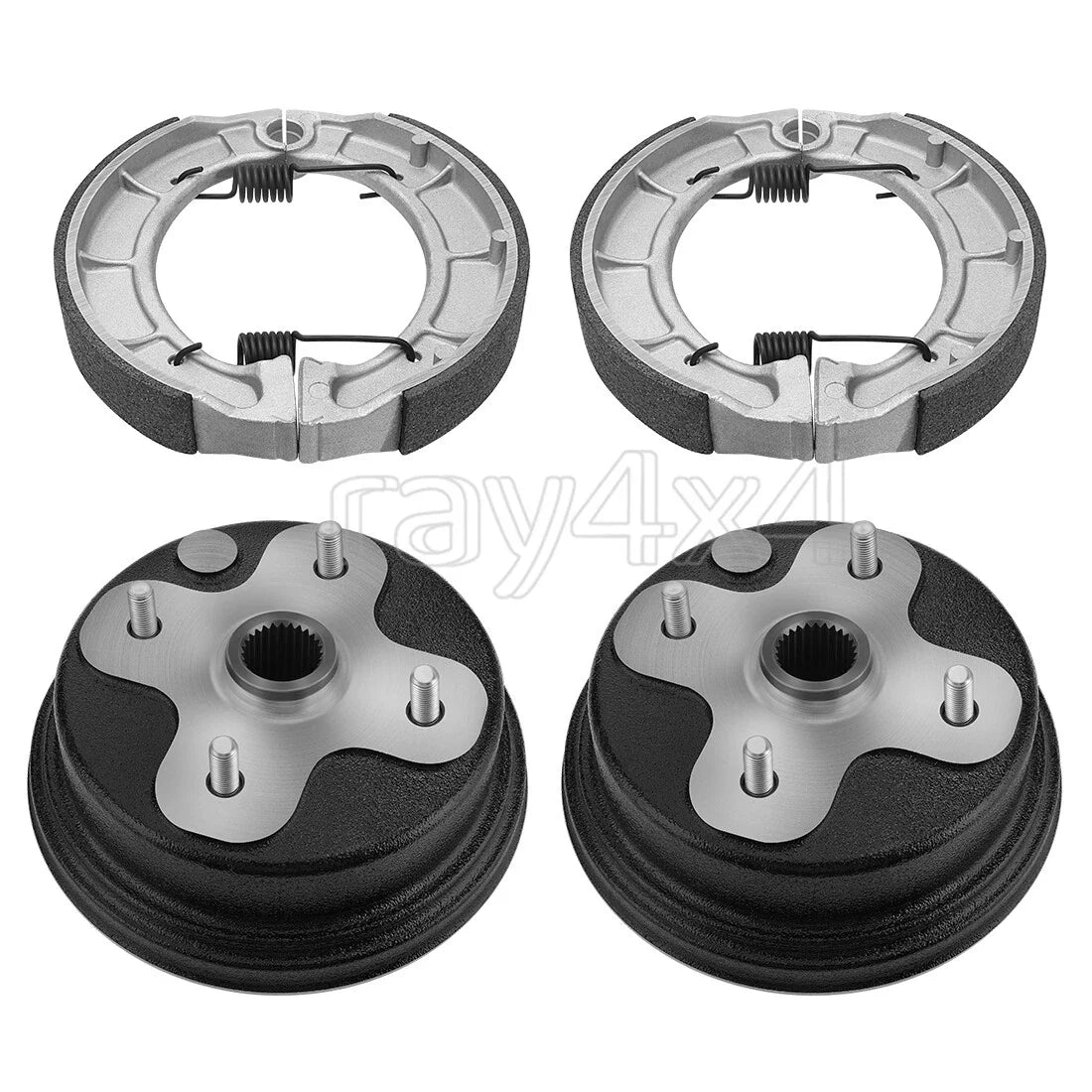 Brake Drums Kit w/Shoes Springs for Yamaha Timberwolf 250 YFB250/250FW (1994–2000)