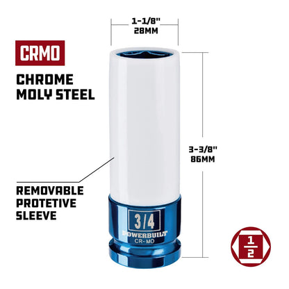 3/4 Inch Drive Impact Lug Nut Socket for Powerbuilt