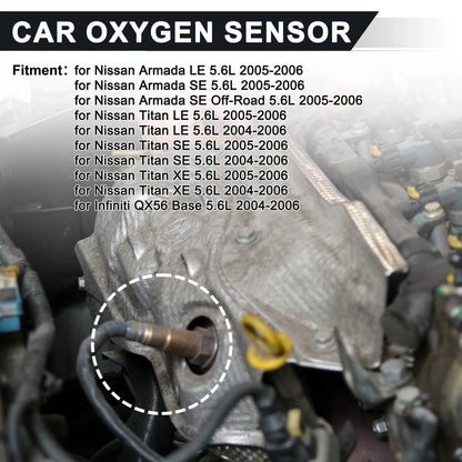 Set of 4 Upstream & Downstream Oxygen Sensors for Nissan Armada (2004–2020) 2345060