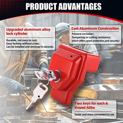 Set of 4 Heavy Duty Aluminum Glad Hand Locks for Air Brake Trailers