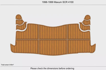 Swim Platform Pad for Maxum 4100 SCR (1998–1999) EVA Foam Teak Deck Flooring