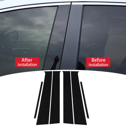 Black Pillar Post Door Trim for Nissan Versa (2012–2019)