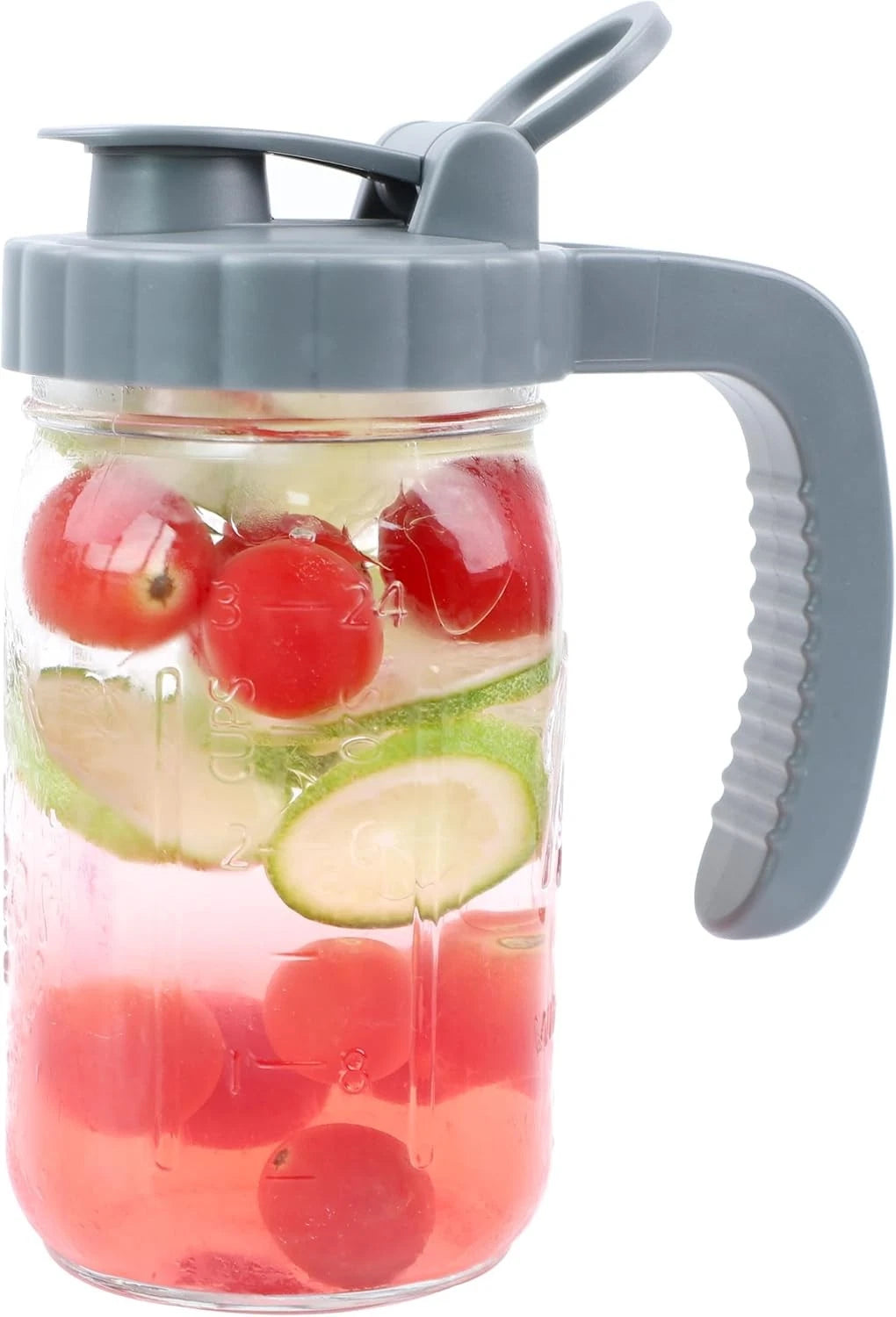 32 OZ Glass Pitcher with Pour Spout for Mason Jar (No Part Numbers)