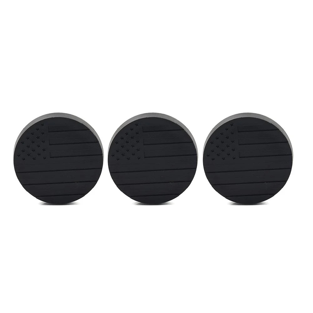 3X Lock Door Key Hole Socket Cover Trim Black for Jeep Wrangler TJ JK JL JT