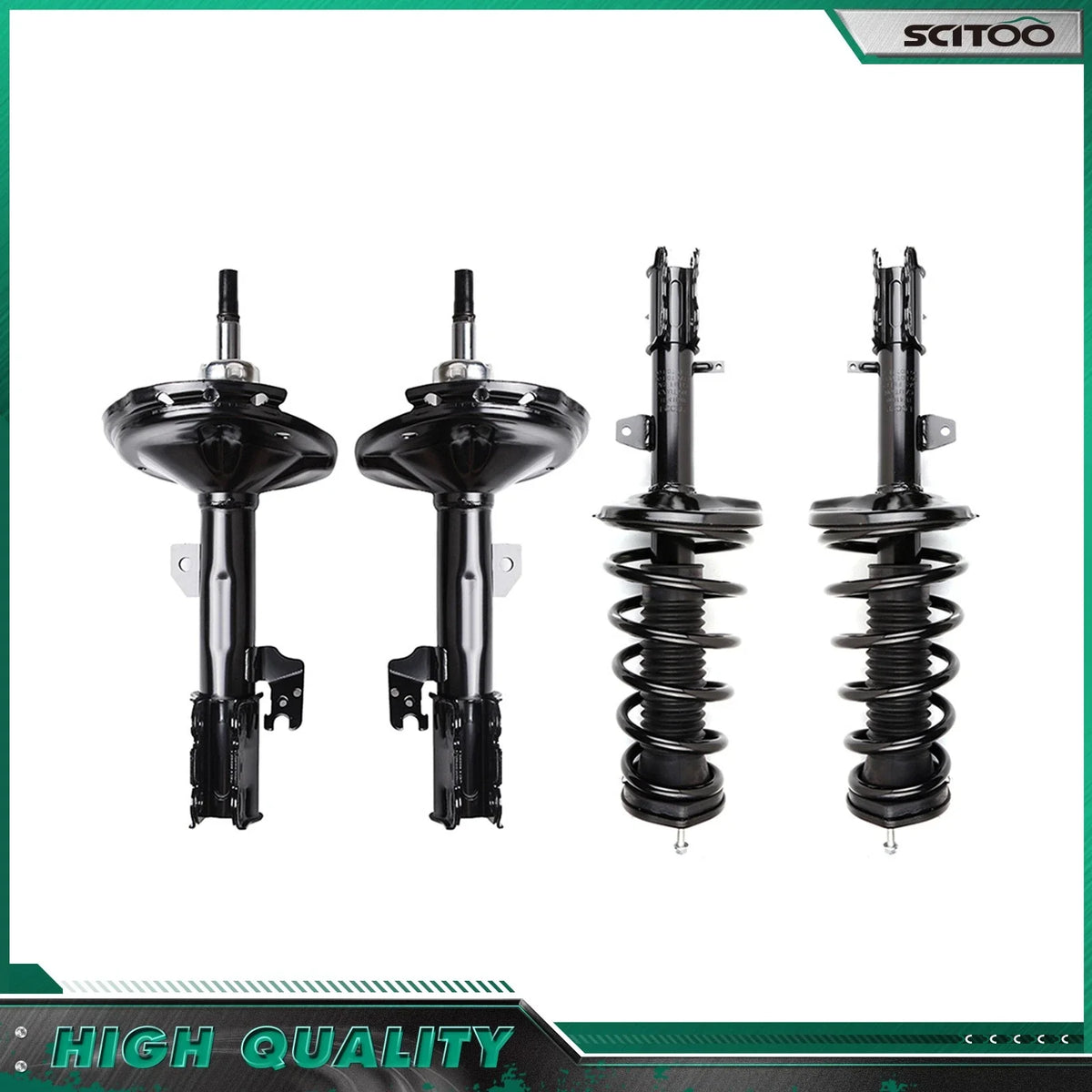 Rear Strut w/Coil Spring Assembly & Front Shocks for Toyota Highlander (2002)