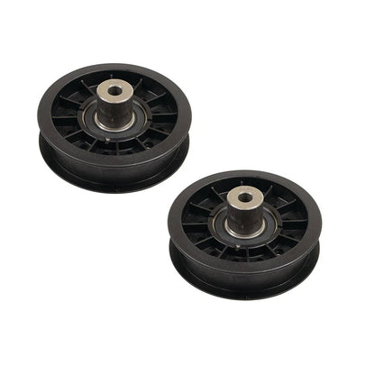 Set of 2 Flat Plastic Idler Pulley for John Deere X300