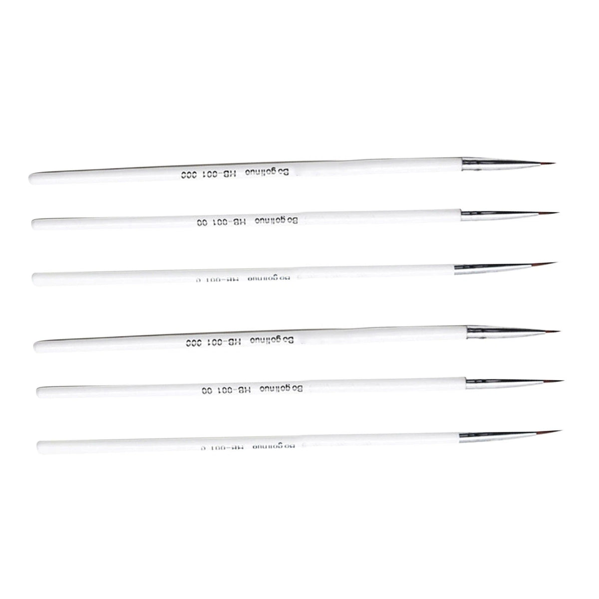 6Pcs Weasel Hair Brush Pen Set for Fine Detail Nail Art & Watercolor