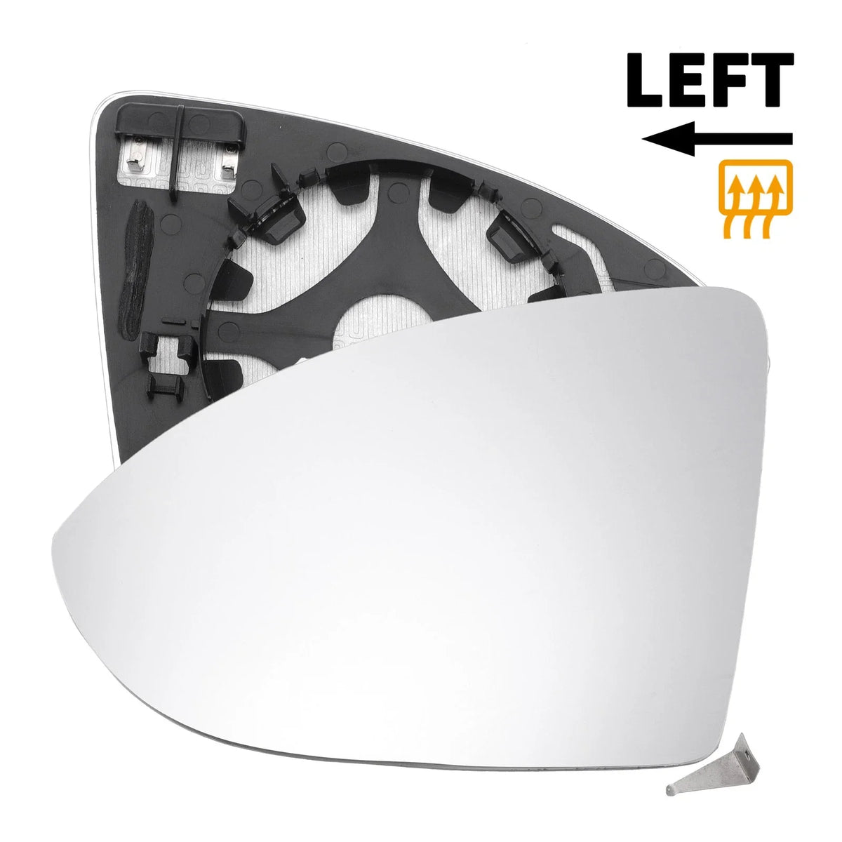 Heated Left Side Mirror Glass for Volkswagen Golf Sportsvan (2014–2020)
