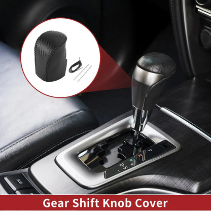 Car Gear Shift Knob Cover for Honda HR-V (2023–2024) Black Carbon Fiber