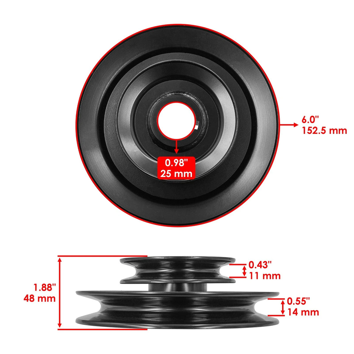 Deck Spindle Pulley for Gravely Pro-Turn 152 52", Pro-Turn 148 48" (PY471 - LA)