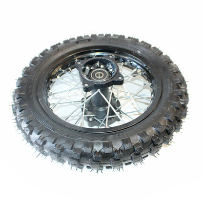 2X 10" Rear Wheel Rim Knobby Tire for PIT PRO Dirt Bike (Black)