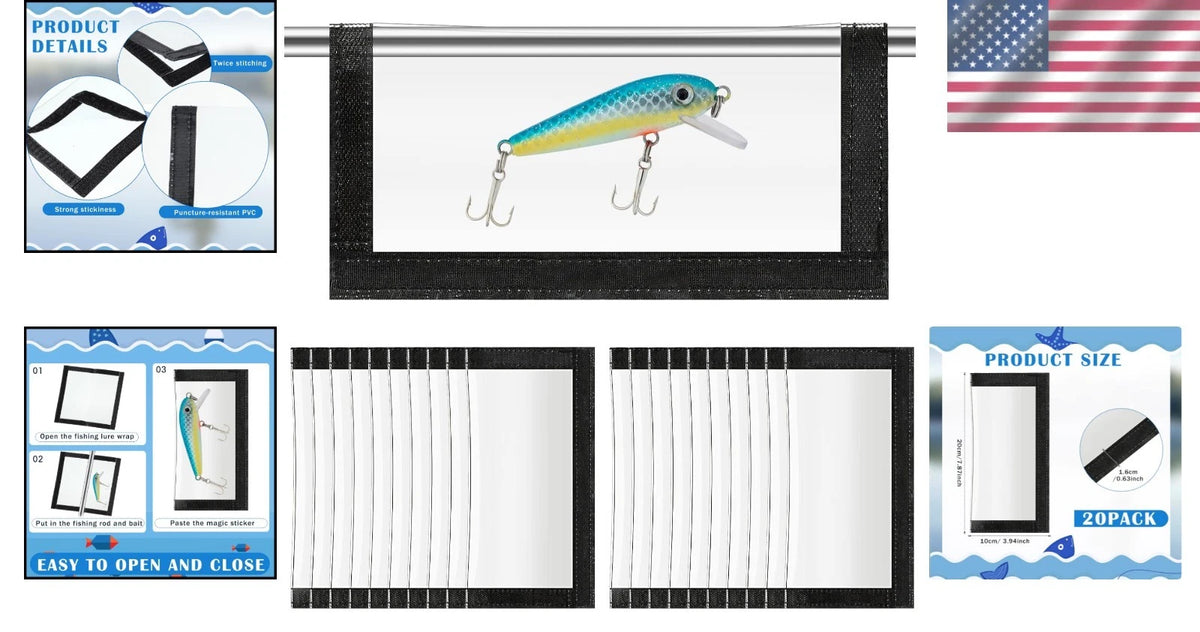 20-Pcs Clear PVC Fishing Hook Covers for Safety and Storage