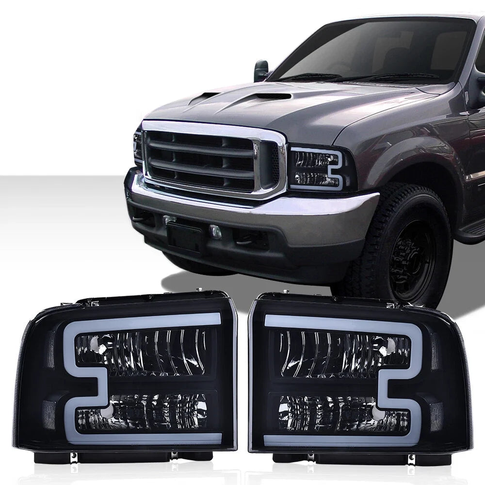 LED DRL Headlights for Ford F250 F350 Super Duty (2005–2007)