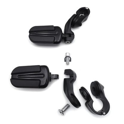2X 2.5" Black Slipstream FootPeg Rubber Kit for Harley Sportster Dyna