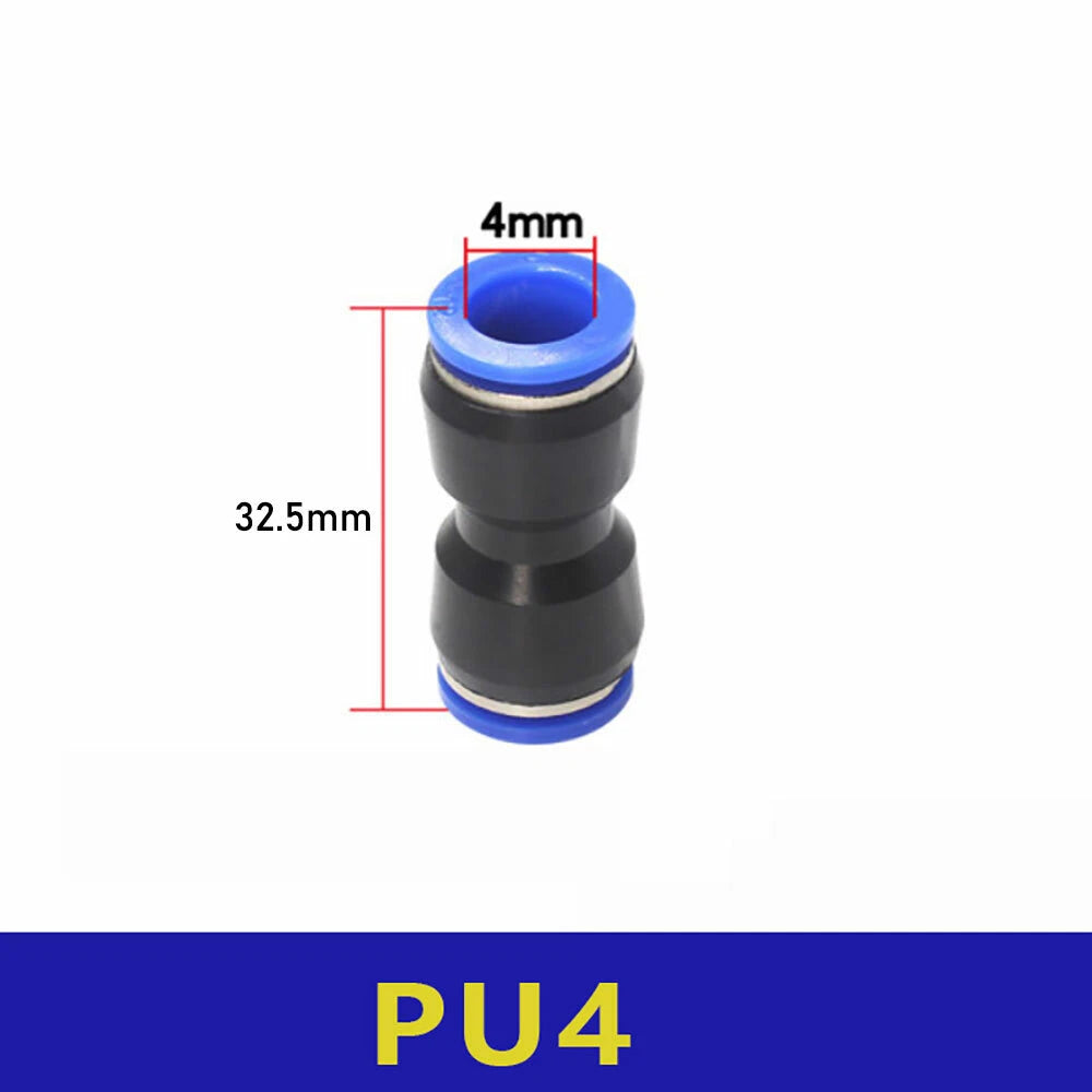 10Pack Pneumatic 5/32" OD Tube Straight Union Push Connector Air Fitting