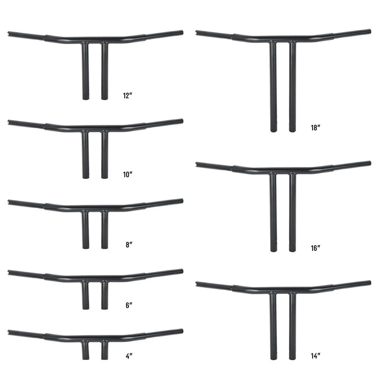 T-Bar Handlebar for Harley Sportster XL883 (4"/6"/8"/10"/12"/14"/16"/18")