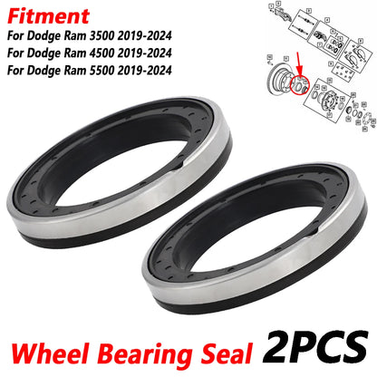2X Wheel Bearing Seal for Dodge RAM 3500 4500 5500 (#68454734AA) (2019–2024)