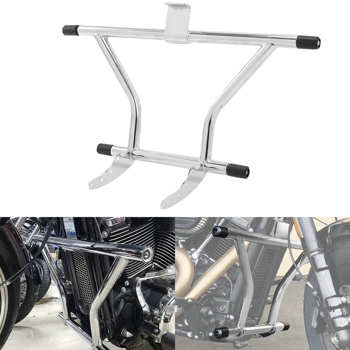 Chrome Engine Guard Crash Bar for Harley Street Bob Sport Glide Low Rider (2018–2024)